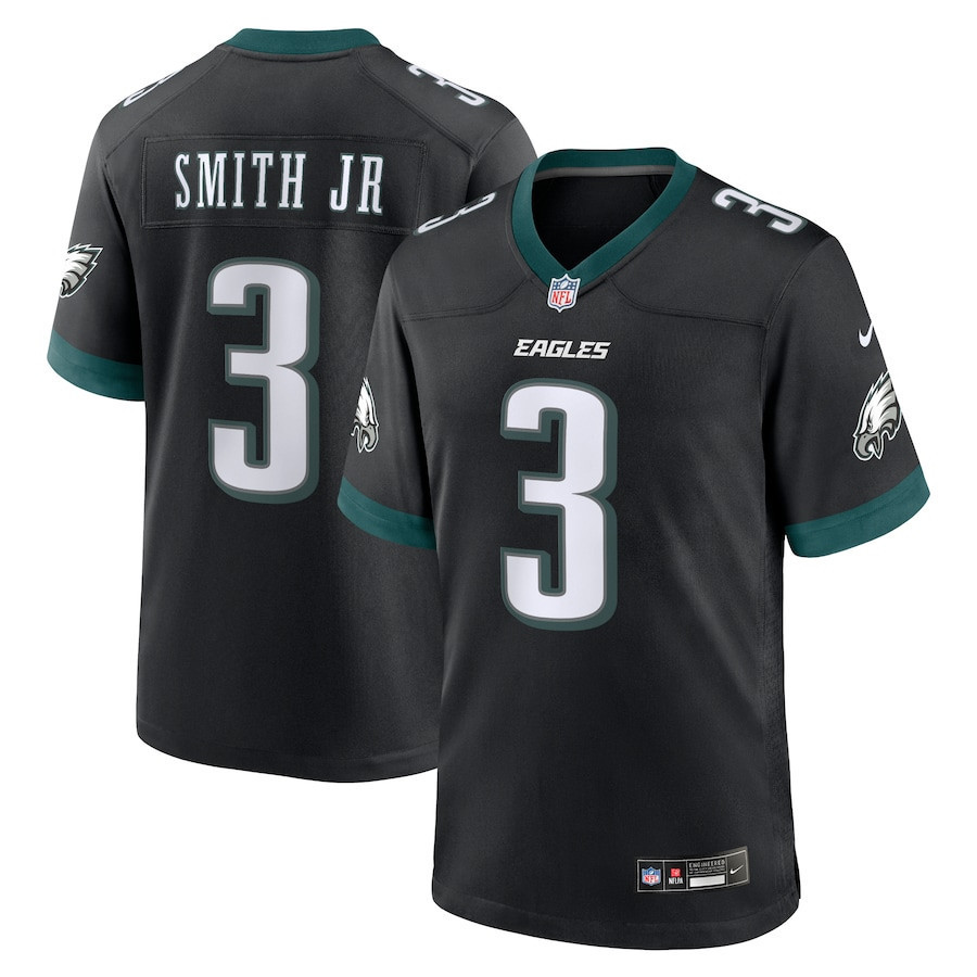 Nolan Smith 3 Philadelphia Eagles Alternate Game Men Jersey – Black