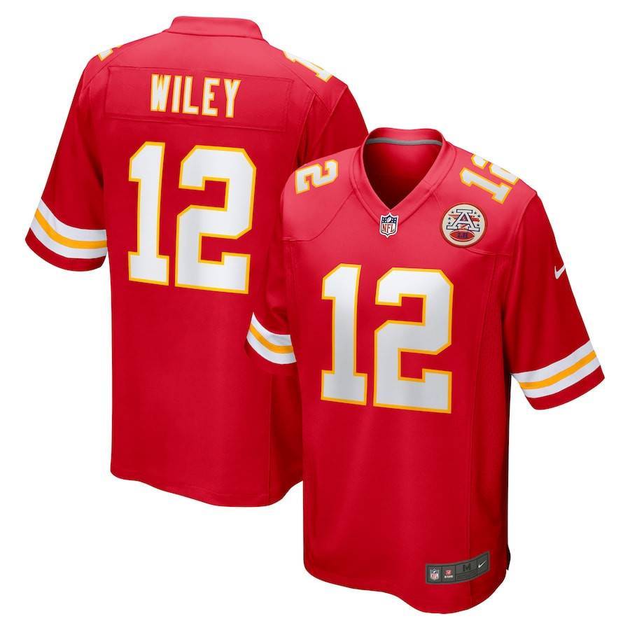 Jared Wiley 12 Kansas City Chiefs Game Men Jersey – Red