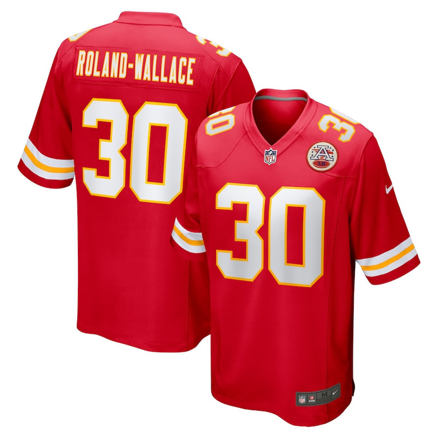 Chris Roland-Wallace 30 Kansas City Chiefs Game Men Jersey – Red