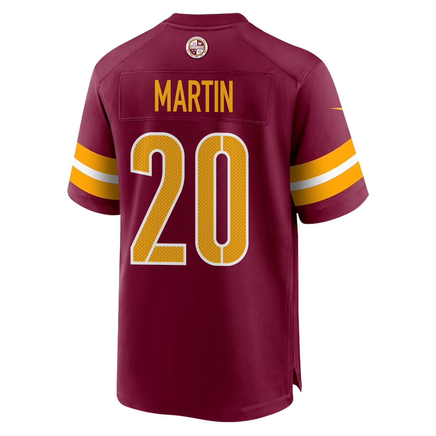 Quan Martin 20 Washington Commanders Super Bowl LIX Champions Patch ‘New Orleans – Where Passion Ignites’ EMBROIDERED Game Men Jersey – Burgundy - Image 2