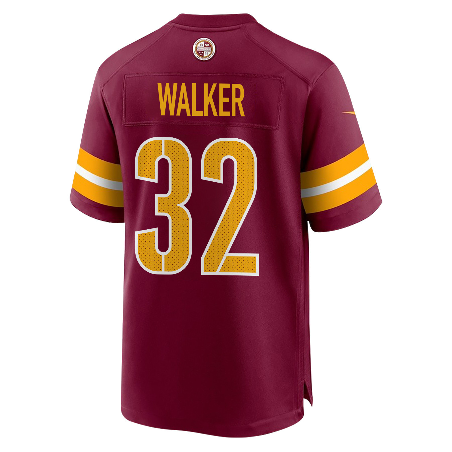 Mykal Walker 32 Washington Commanders Super Bowl LIX Champions Patch ‘New Orleans – Where Passion Ignites’ EMBROIDERED Game Men Jersey – Burgundy - Image 2