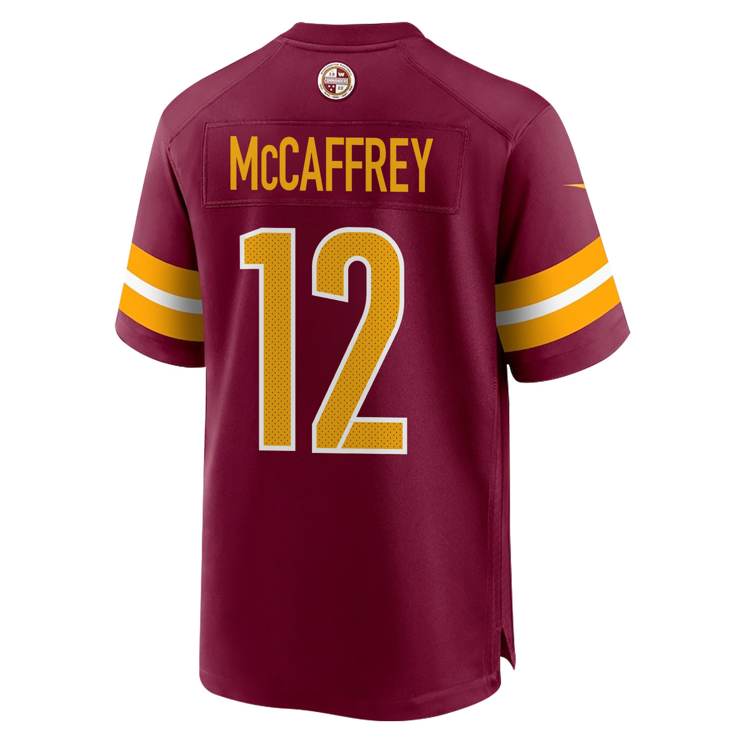 Luke McCaffrey 12 Washington Commanders Super Bowl LIX Champions Patch Game Men Jersey – Burgundy - Image 2