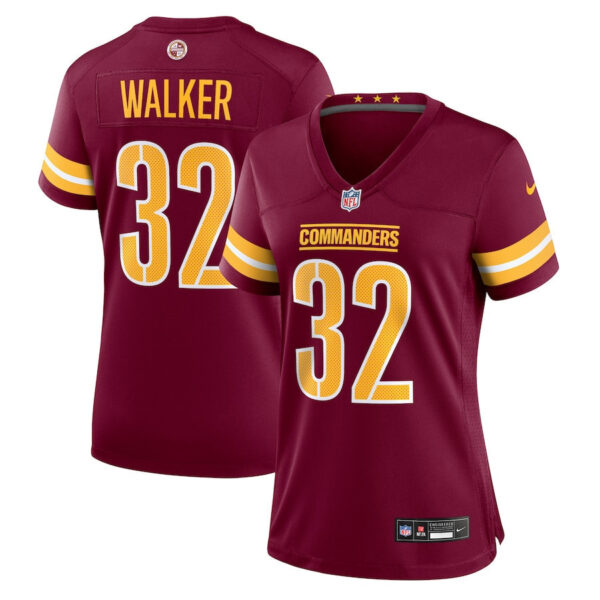Mykal Walker 32 Washington Commanders Women’s Game Jersey – Burgundy