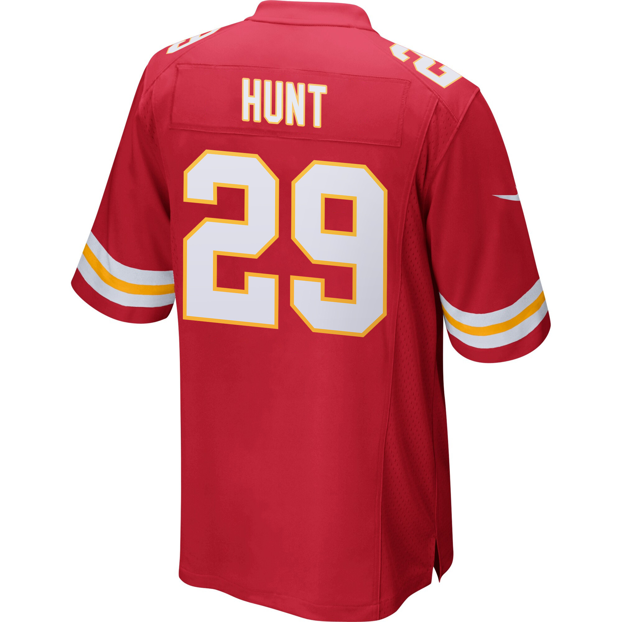 Kareem Hunt 29 Kansas City Chiefs Super Bowl LIX Champions Patch ‘New Orleans – Where Passion Ignites’ EMBROIDERED Game Men Jersey – Red - Image 2