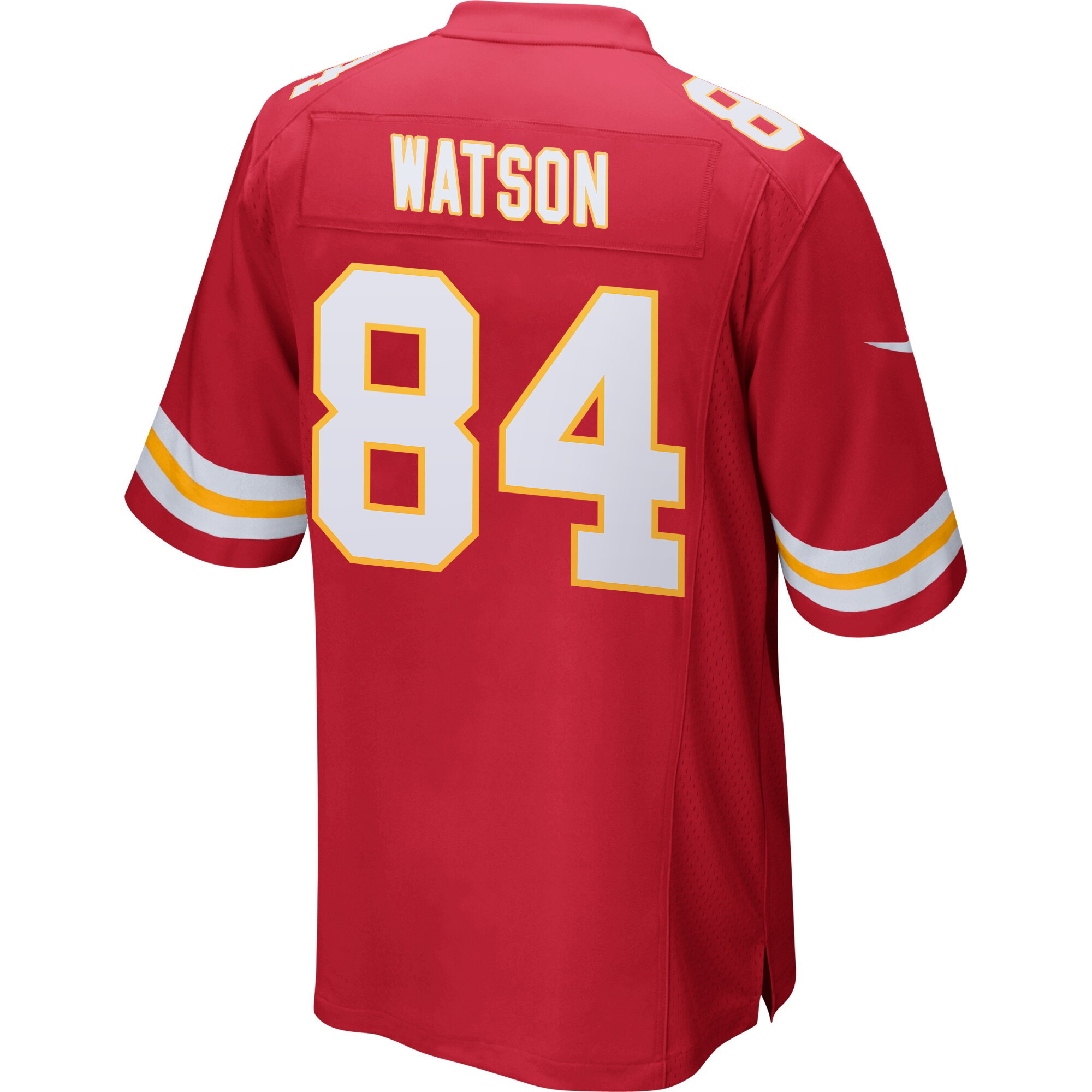 Justin Watson 84 Kansas City Chiefs Super Bowl LIX Champions Patch ‘New Orleans – The Ultimate Showdown’ EMBROIDERED Game Men Jersey – Red - Image 2