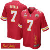 Harrison Butker 7 Kansas City Chiefs Super Bowl LIX Champions Patch ‘New Orleans – Where Passion Ignites’ EMBROIDERED Game Men Jersey – Red