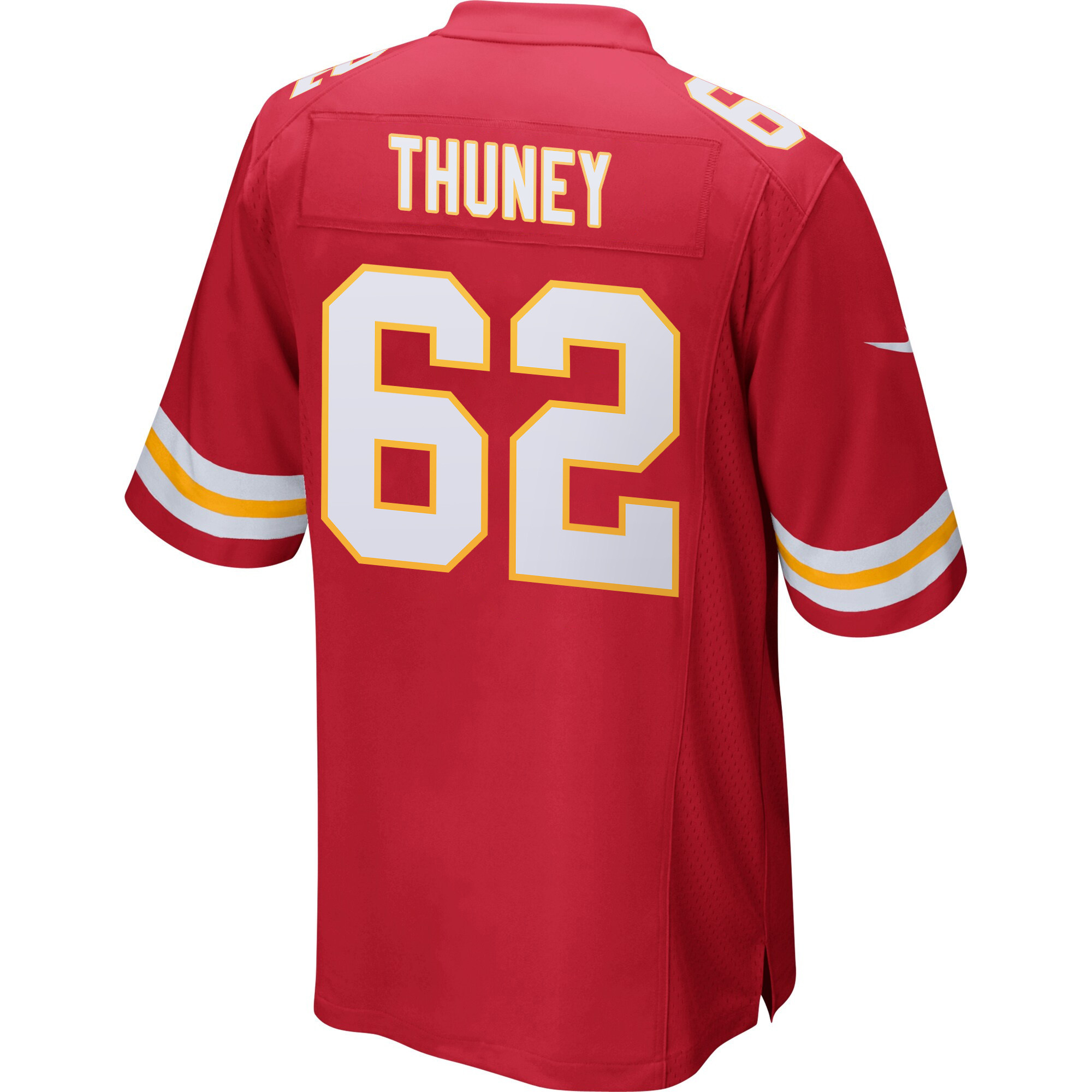 Joe Thuney 62 Kansas City Chiefs Super Bowl LIX Champions Patch ‘New Orleans – The Ultimate Showdown’ EMBROIDERED Game Men Jersey – Red - Image 2