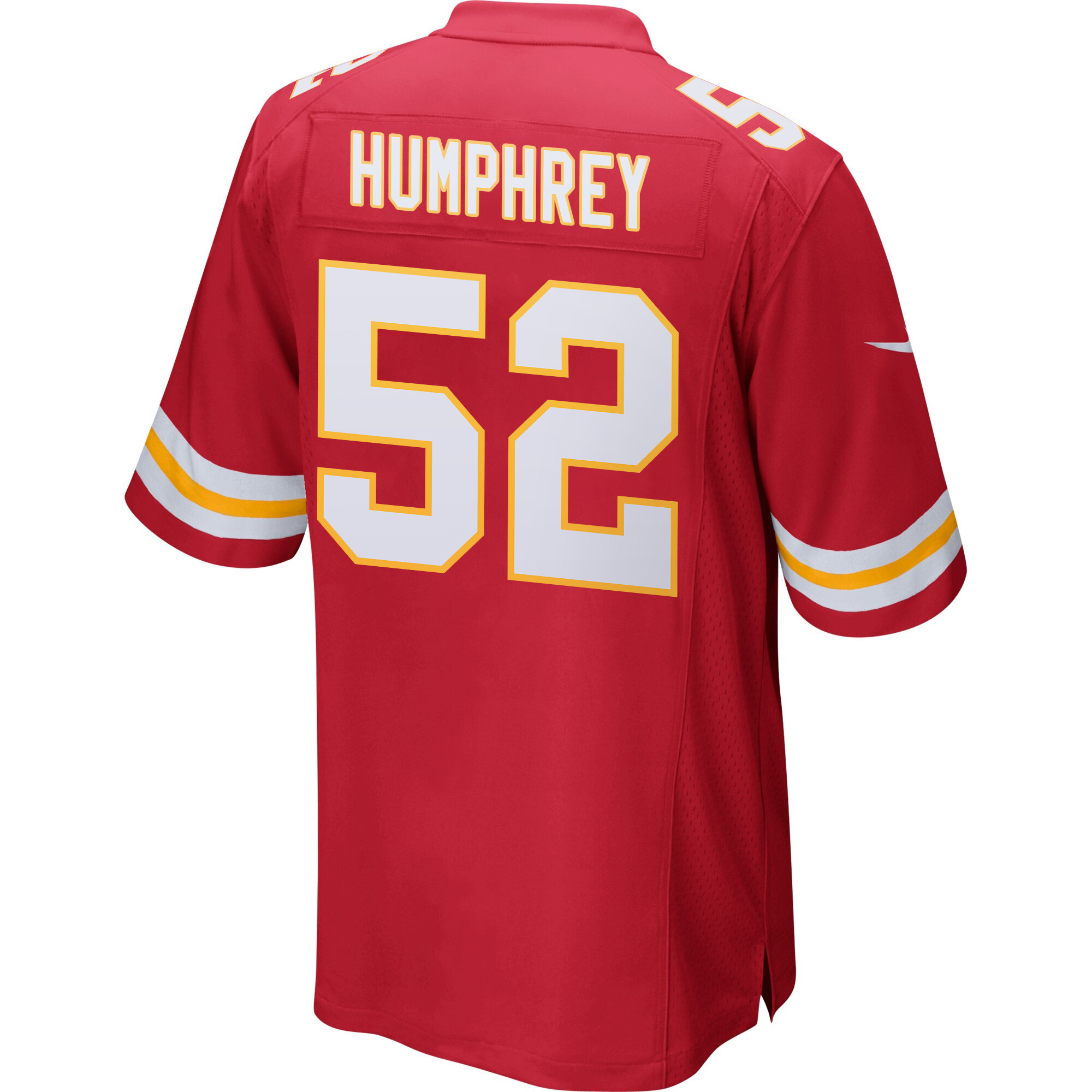 Creed Humphrey 52 Kansas City Chiefs Super Bowl LIX Champions Patch ‘New Orleans – Where Passion Ignites’ EMBROIDERED Game Men Jersey – Red - Image 2