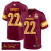 Darrick Forrest 22 Washington Commanders Super Bowl LIX Champions Patch ‘New Orleans – A Symphony of Sport’ EMBROIDERED Game Men Jersey – Burgundy
