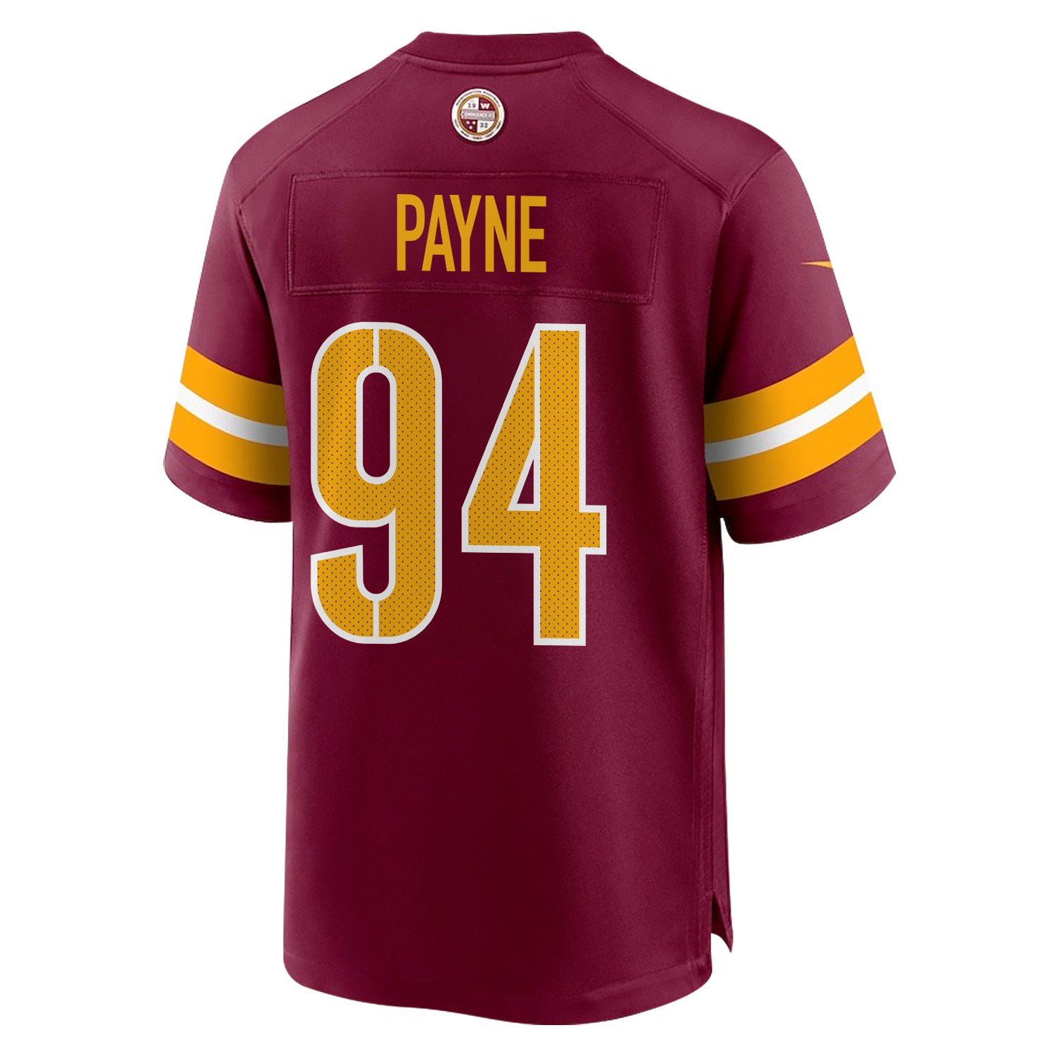 Daron Payne 94 Washington Commanders Super Bowl LIX Champions Patch ‘New Orleans – Where Passion Ignites’ EMBROIDERED Game Men Jersey – Burgundy - Image 2