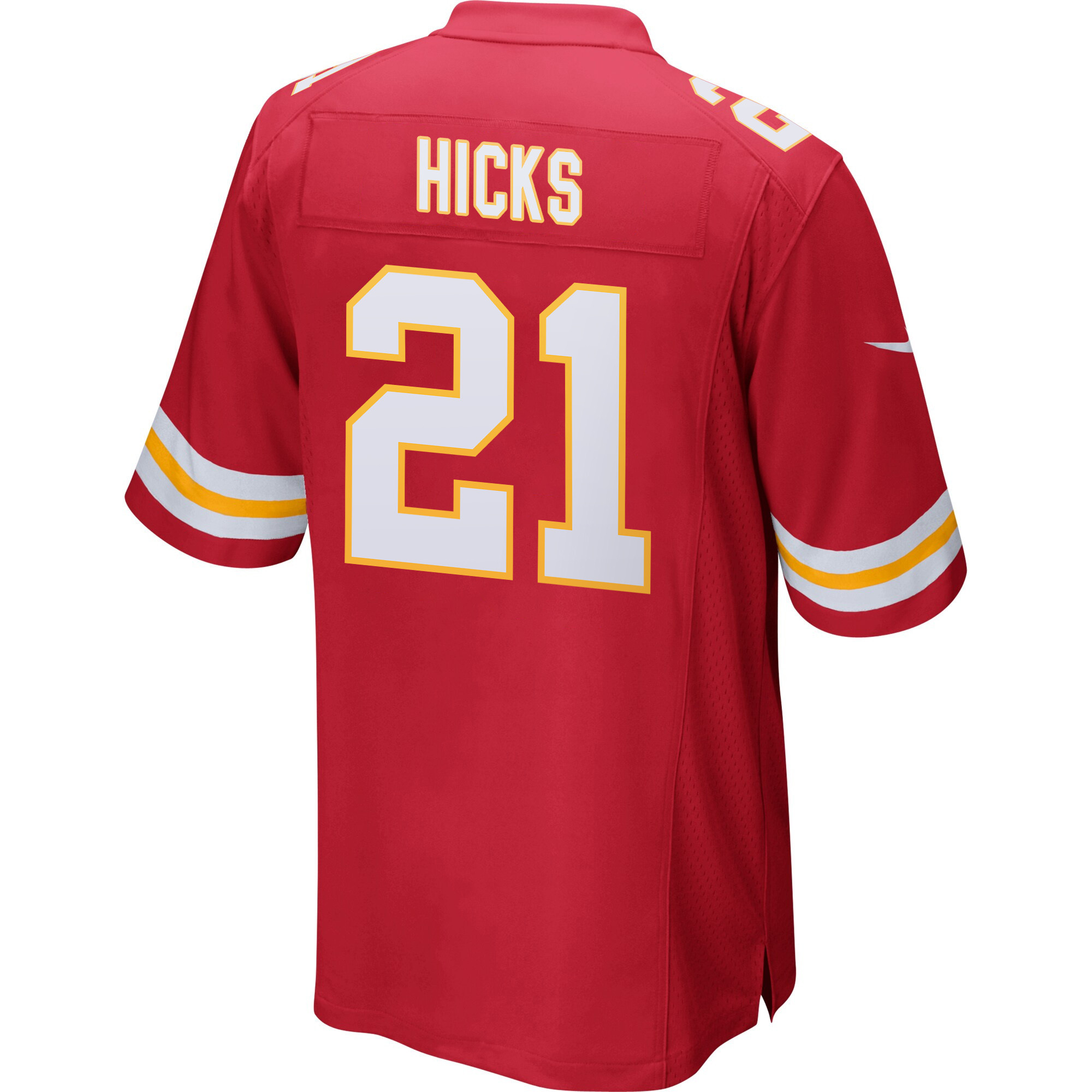 Jaden Hicks 21 Kansas City Chiefs Super Bowl LIX Champions Patch ‘New Orleans – The Ultimate Showdown’ EMBROIDERED Game Men Jersey – Red - Image 2