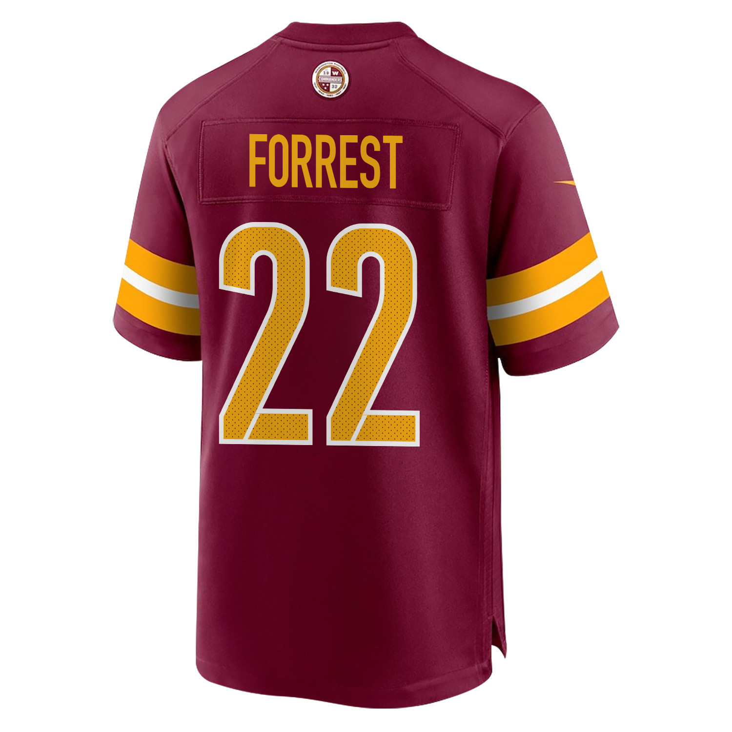 Darrick Forrest 22 Washington Commanders Super Bowl LIX Champions Patch ‘New Orleans – The Ultimate Showdown’ EMBROIDERED Game Men Jersey – Burgundy - Image 2