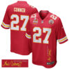 Chamarri Conner 27 Kansas City Chiefs Super Bowl LIX Champions Patch ‘New Orleans – A Symphony of Sport’ EMBROIDERED Game Men Jersey – Red