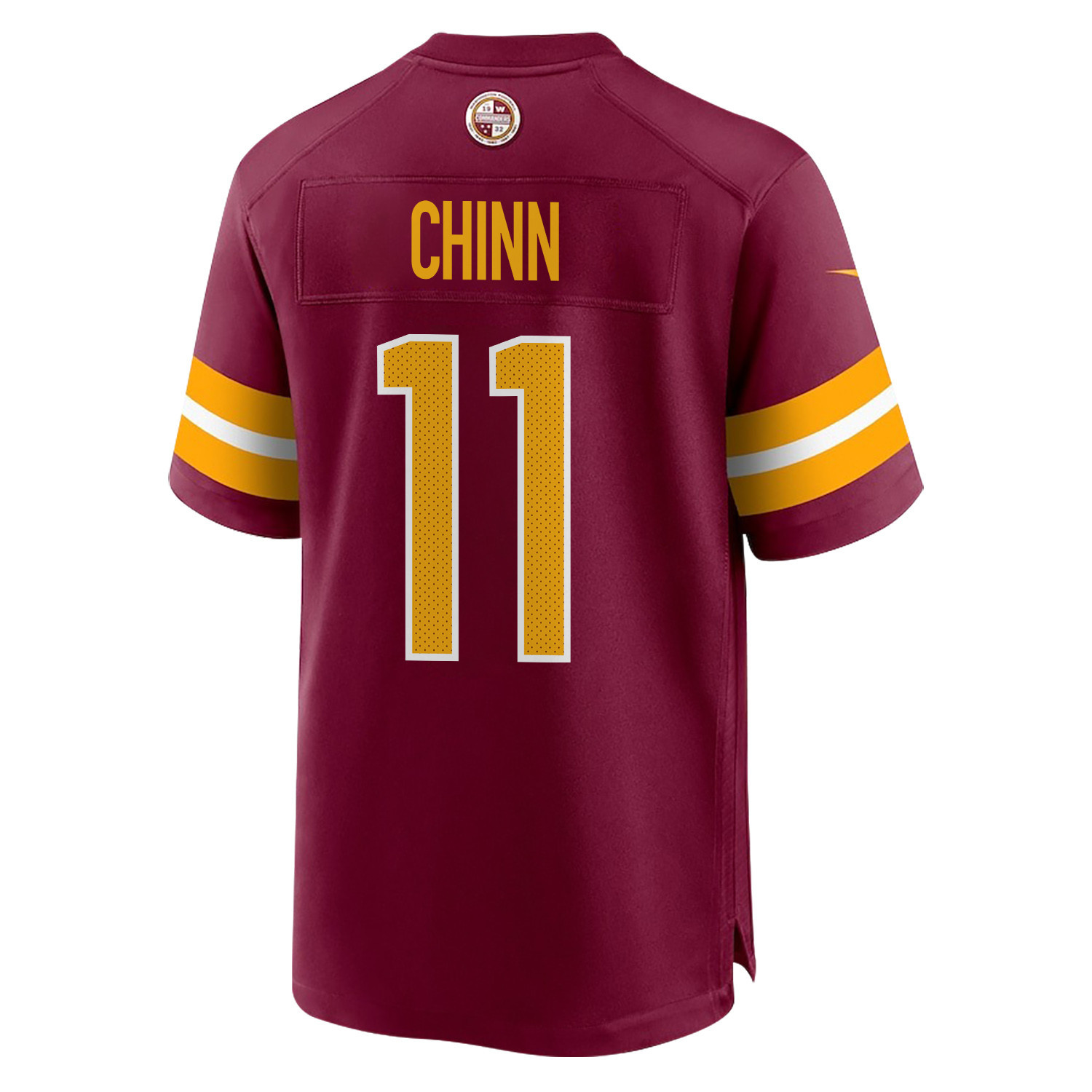 Jeremy Chinn 11 Washington Commanders Super Bowl LIX Champions Patch ‘New Orleans – Where Passion Ignites’ EMBROIDERED Game Men Jersey – Burgundy - Image 2