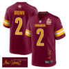 Dyami Brown 2 Washington Commanders Super Bowl LIX Champions Patch ‘New Orleans – Where Legends Are Made’ EMBROIDERED Game Men Jersey – Burgundy