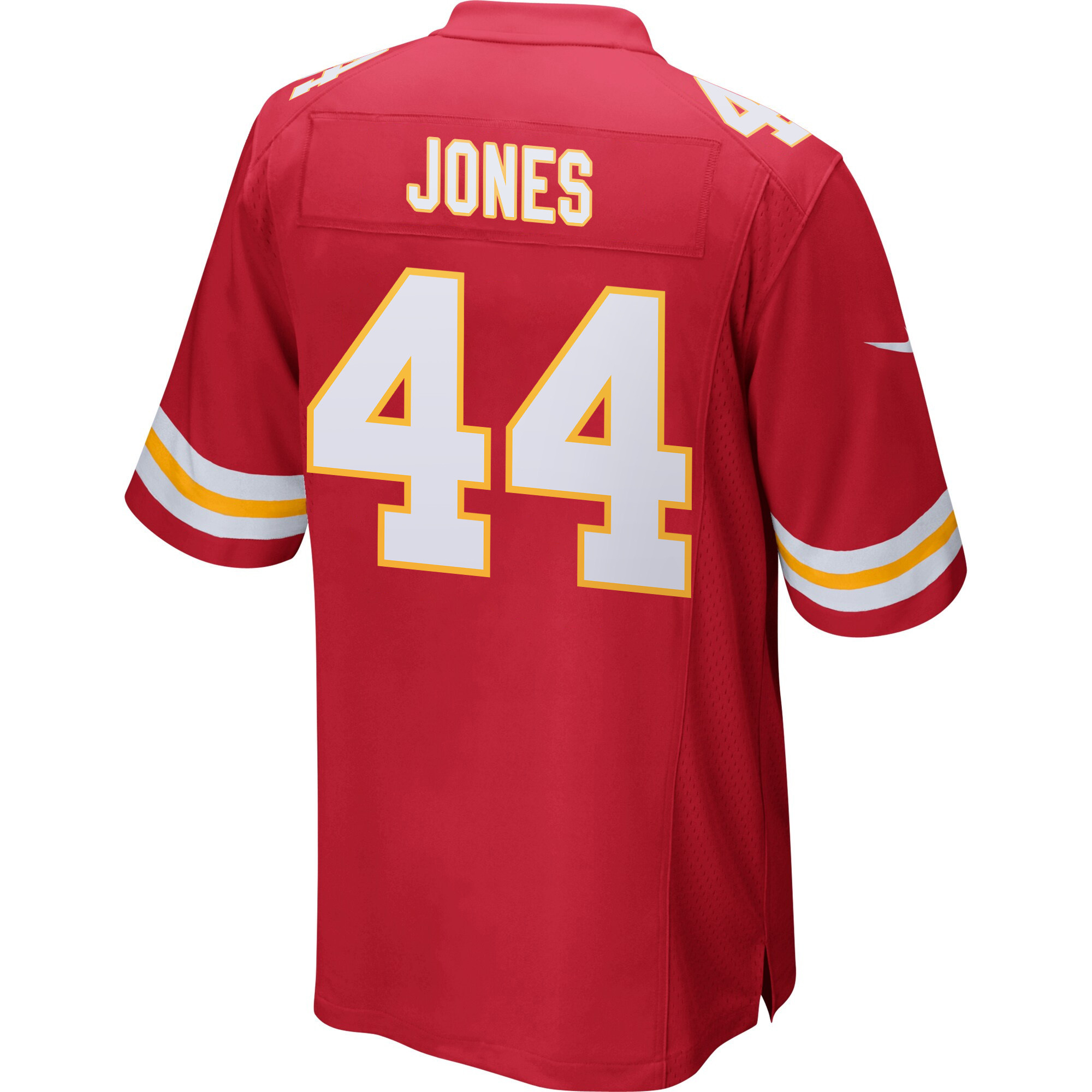 Cam Jones 44 Kansas City Chiefs Super Bowl LIX Champions Patch ‘New Orleans – The Ultimate Showdown’ EMBROIDERED Game Men Jersey – Red - Image 2