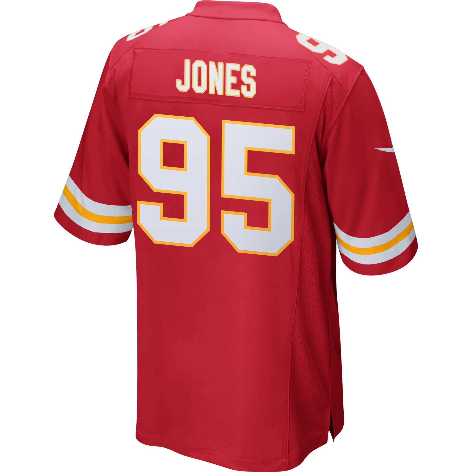 Chris Jones 95 Kansas City Chiefs Super Bowl LIX Champions Patch ‘New Orleans – Where Legends Are Made’ EMBROIDERED Game Men Jersey – Red - Image 2