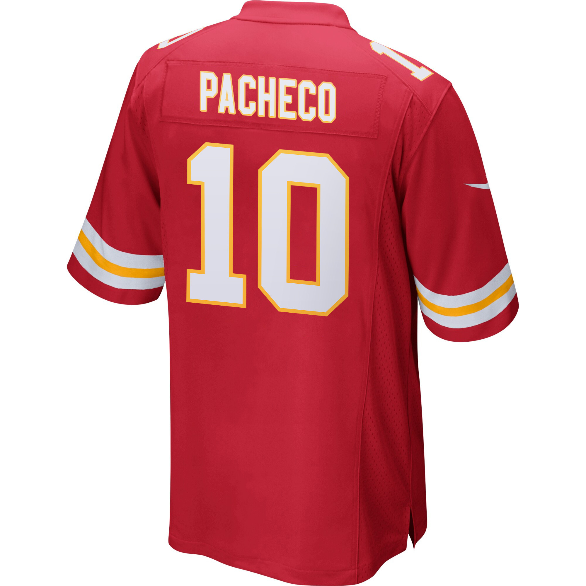 Isiah Pacheco 10 Kansas City Chiefs Super Bowl LIX Champions Patch ‘New Orleans – A Symphony of Sport’ EMBROIDERED Game Men Jersey – Red - Image 2