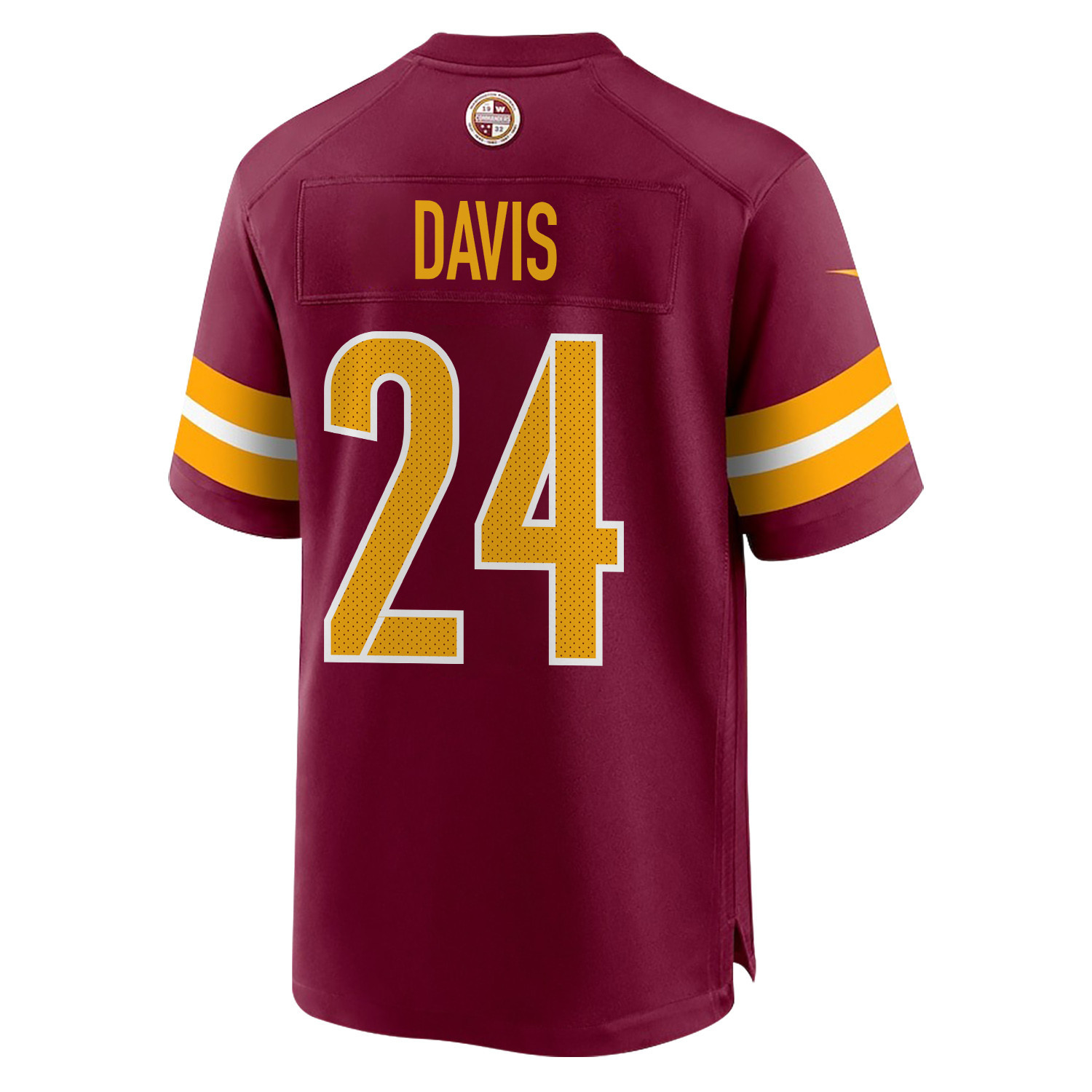 Michael Davis 24 Washington Commanders Super Bowl LIX Champions Patch ‘New Orleans – Where Passion Ignites’ EMBROIDERED Game Men Jersey – Burgundy - Image 2