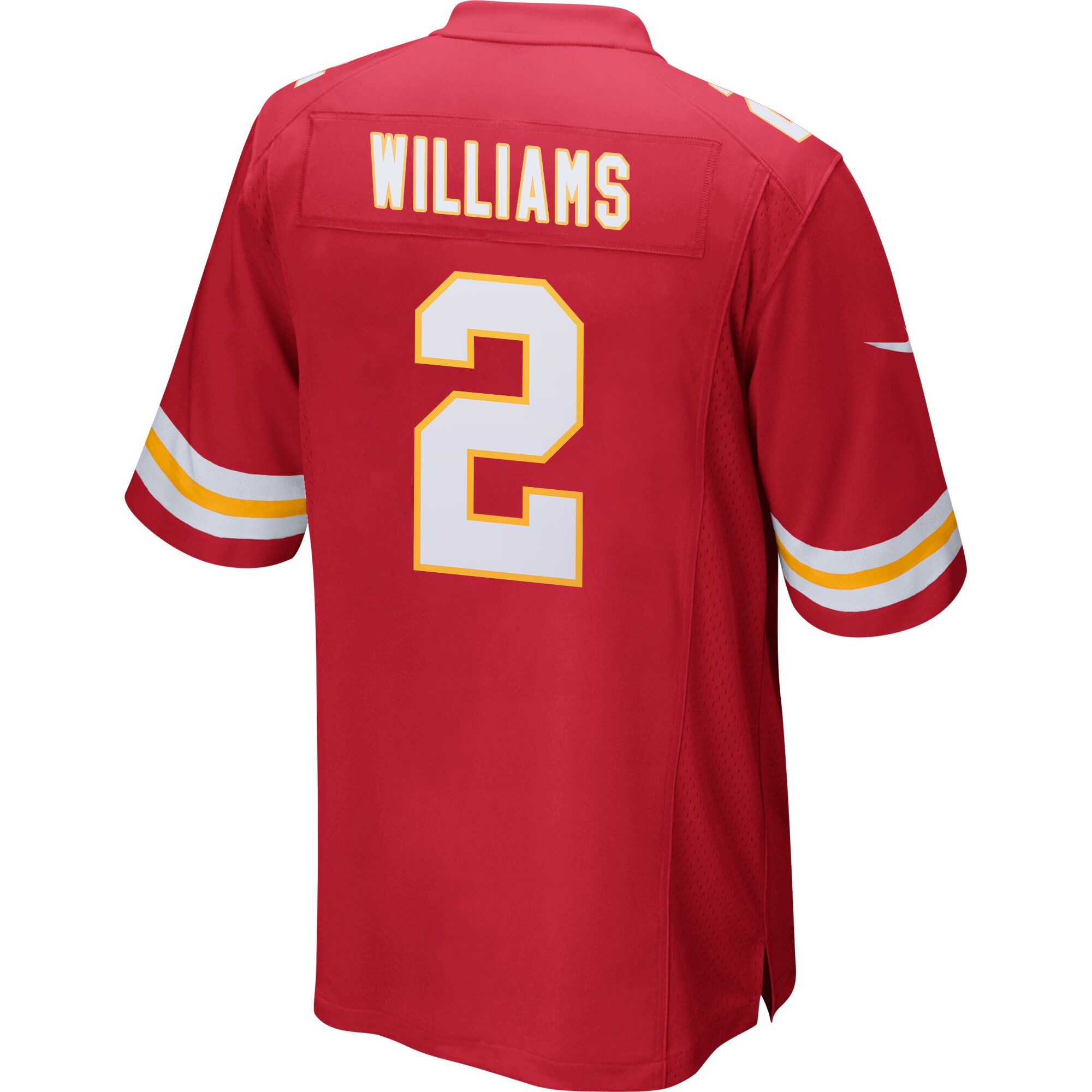 Joshua Williams 2 Kansas City Chiefs Super Bowl LIX Champions Patch ‘New Orleans – Where Passion Ignites’ EMBROIDERED Game Men Jersey – Red - Image 2