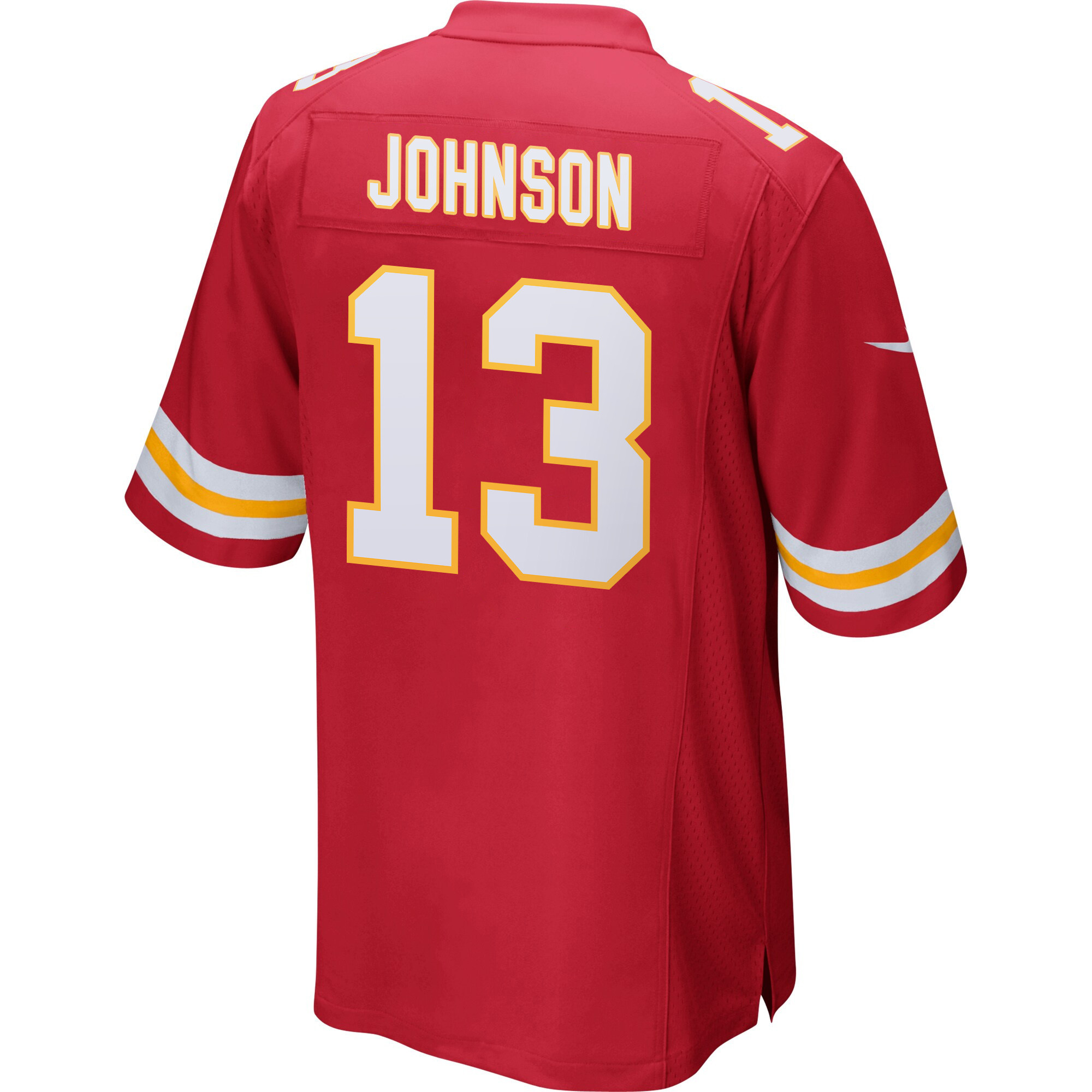 Nazeeh Johnson 13 Kansas City Chiefs Super Bowl LIX Champions Patch ‘New Orleans – Where Legends Are Made’ EMBROIDERED Game Men Jersey – Red - Image 2