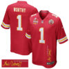 Xavier Worthy 1 Kansas City Chiefs Super Bowl LIX Champions Patch ‘New Orleans – The Ultimate Showdown’ EMBROIDERED Game Men Jersey – Red