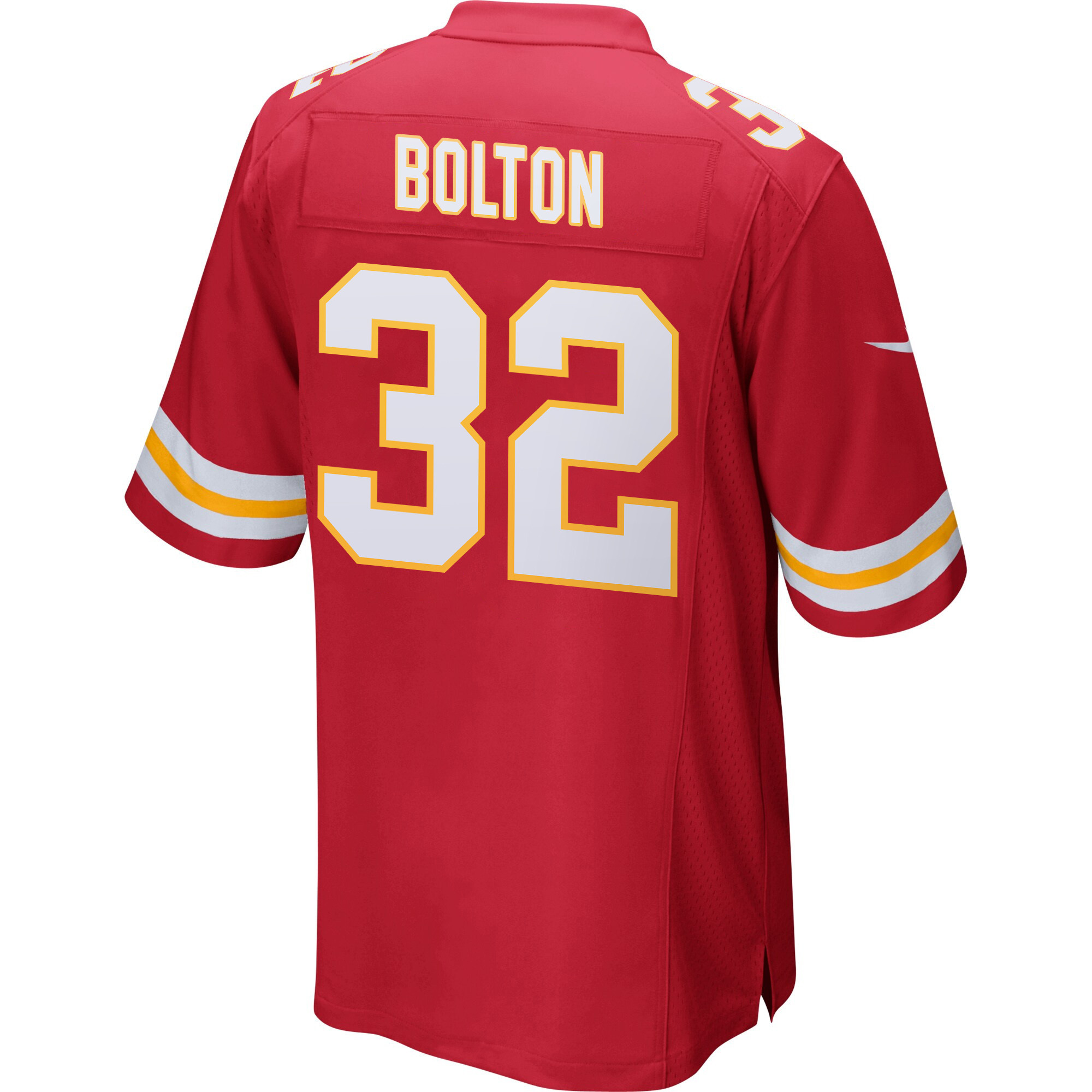 Nick Bolton 32 Kansas City Chiefs Super Bowl LIX Champions Patch ‘New Orleans – Where Legends Are Made’ EMBROIDERED Game Men Jersey – Red - Image 2