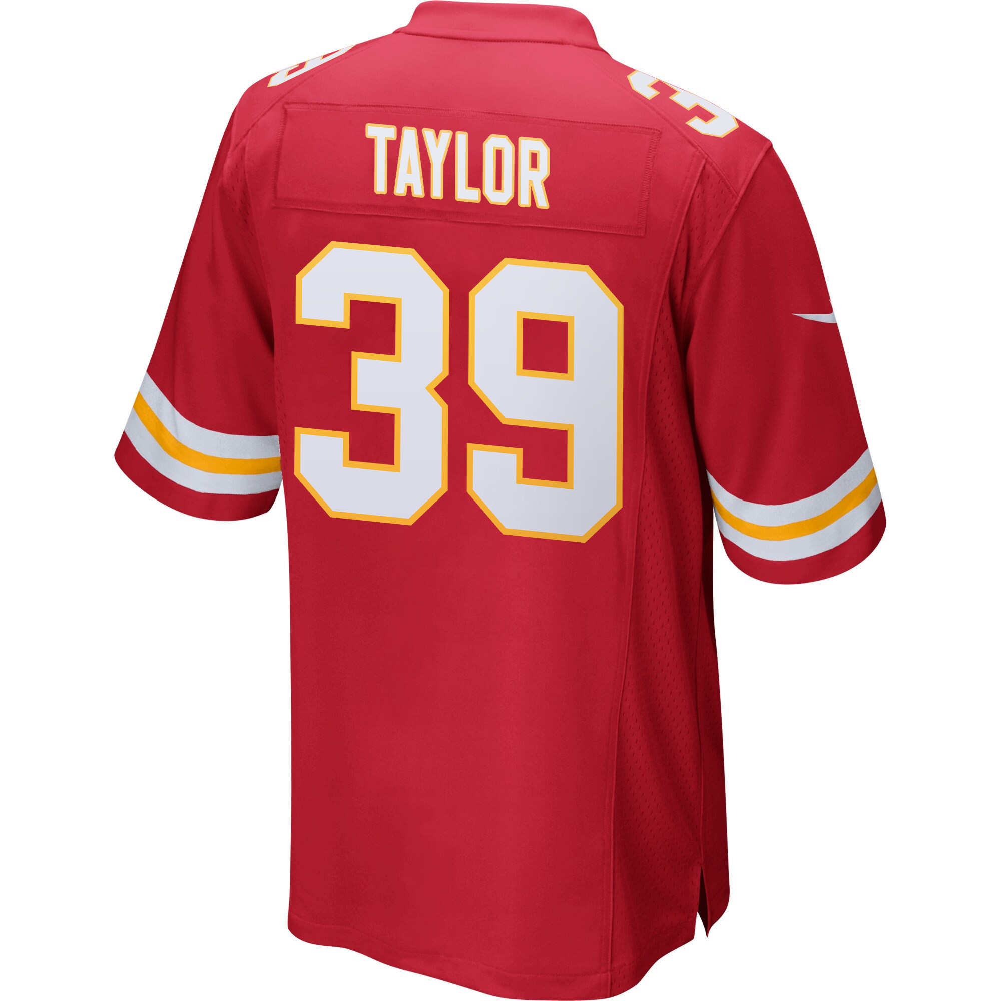 Keith Taylor 39 Kansas City Chiefs Super Bowl LIX Champions Patch ‘New Orleans – The Ultimate Showdown’ EMBROIDERED Game Men Jersey – Red - Image 2