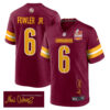 Dante Fowler Jr. 6 Washington Commanders Super Bowl LIX Champions Patch ‘New Orleans – A Symphony of Sport’ EMBROIDERED Game Men Jersey – Burgundy