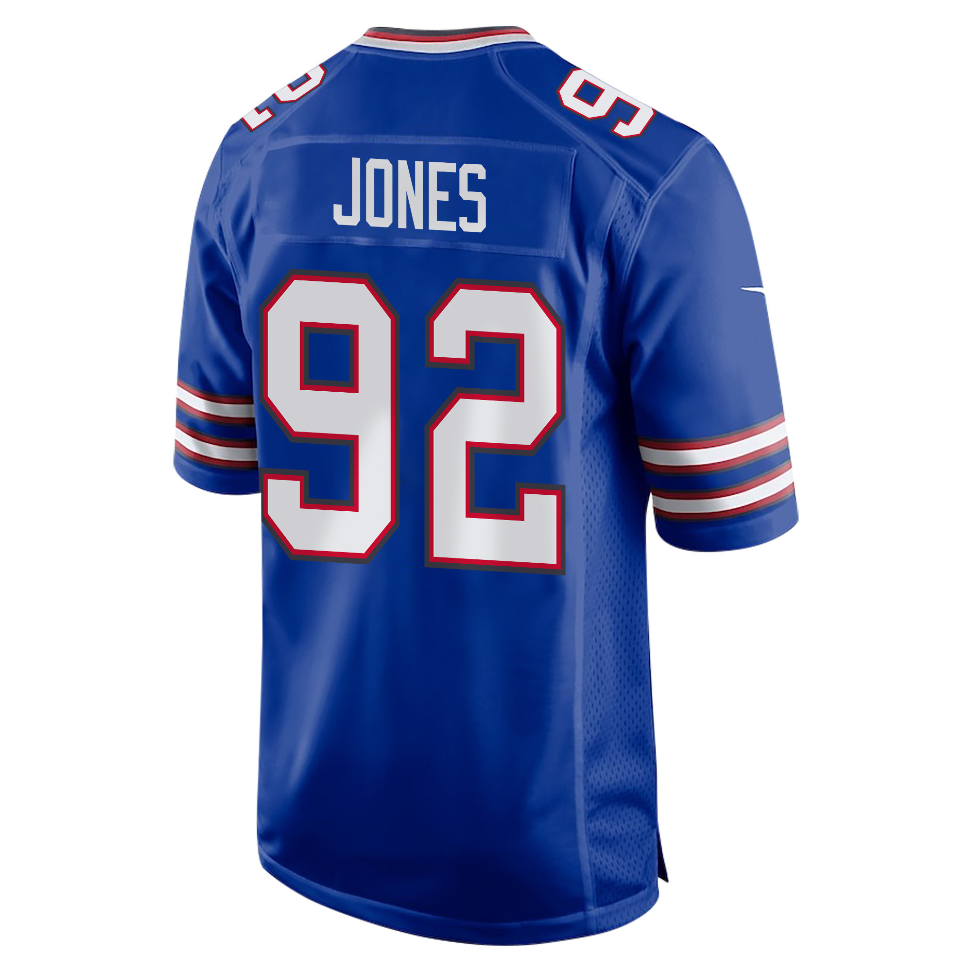 DaQuan Jones 92 Buffalo Bills Super Bowl LIX Champions Patch ‘New Orleans – Where Legends Are Made’ EMBROIDERED Game Men Jersey – Royal - Image 2