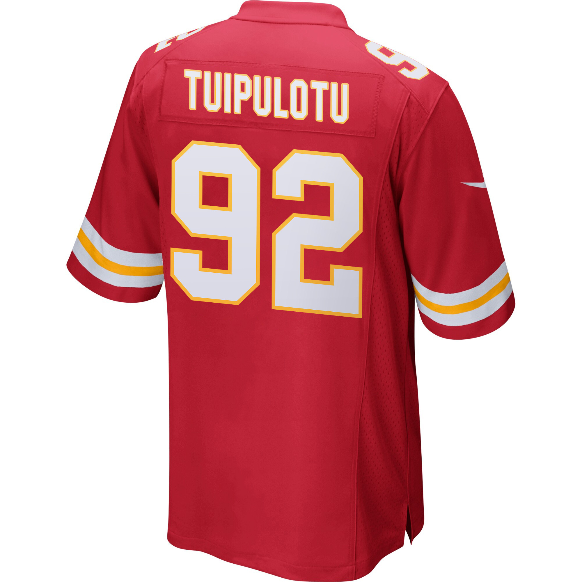Marlon Tuipulotu 92 Kansas City Chiefs Super Bowl LIX Champions Patch ‘New Orleans – Where Legends Are Made’ EMBROIDERED Game Men Jersey – Red - Image 2