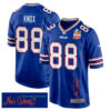 Dawson Knox 88 Buffalo Bills Super Bowl LIX Champions Patch ‘New Orleans – Where Legends Are Made’ EMBROIDERED Game Men Jersey – Royal