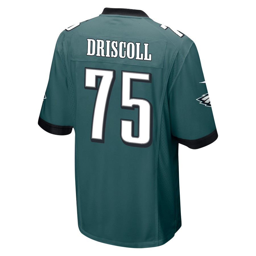 Jack Driscoll 75 Philadelphia Eagles Super Bowl LIX Champions Patch ‘New Orleans – The Ultimate Showdown’ EMBROIDERED Game Men Jersey – Midnight Green - Image 2