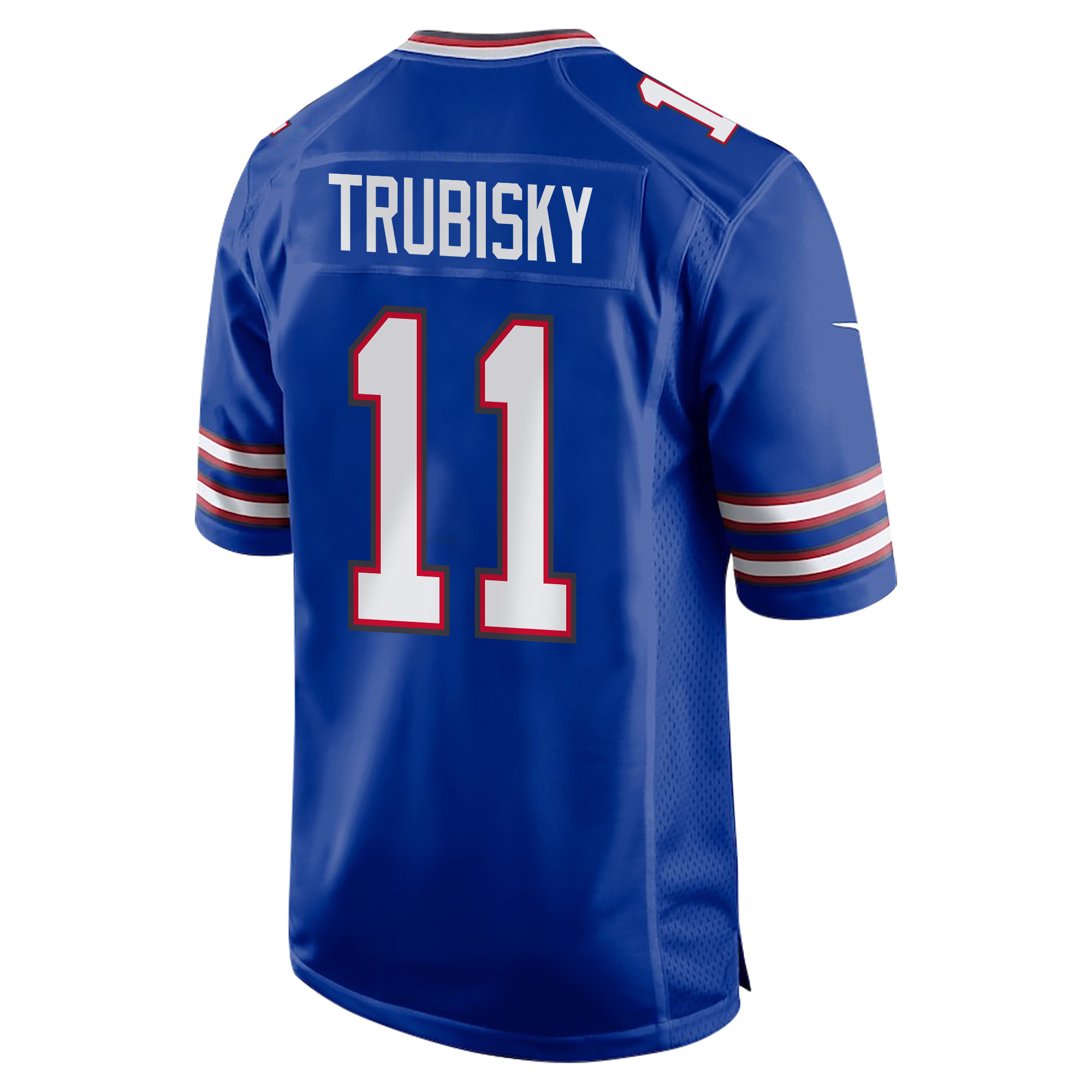 Mitchell Trubisky 11 Buffalo Bills Super Bowl LIX Champions Patch ‘New Orleans – The Ultimate Showdown’ EMBROIDERED Game Men Jersey – Royal - Image 2