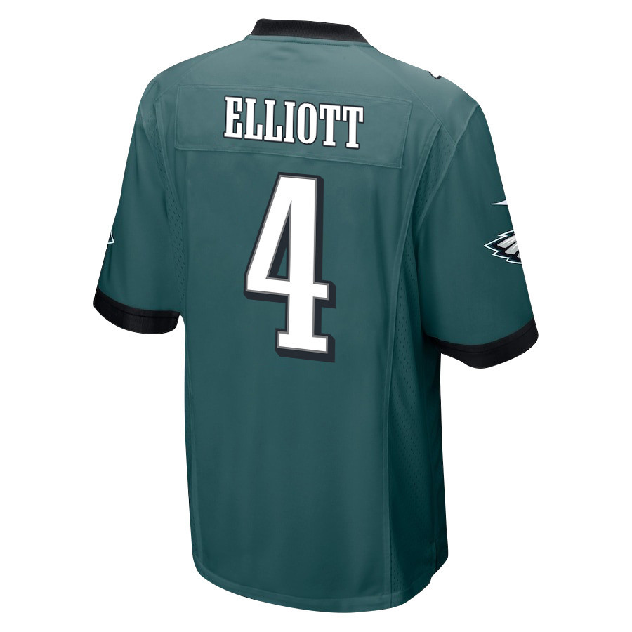 Jake Elliott 4 Philadelphia Eagles Super Bowl LIX Champions Patch ‘New Orleans – The Ultimate Showdown’ EMBROIDERED Game Men Jersey – Midnight Green - Image 2