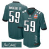 Thomas Booker IV 59 Philadelphia Eagles Super Bowl LIX Champions Patch ‘New Orleans – The Ultimate Showdown’ EMBROIDERED Game Men Jersey – Midnight Green
