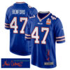 Christian Benford 47 Buffalo Bills Super Bowl LIX Champions Patch ‘New Orleans – The Ultimate Showdown’ EMBROIDERED Game Men Jersey – Royal