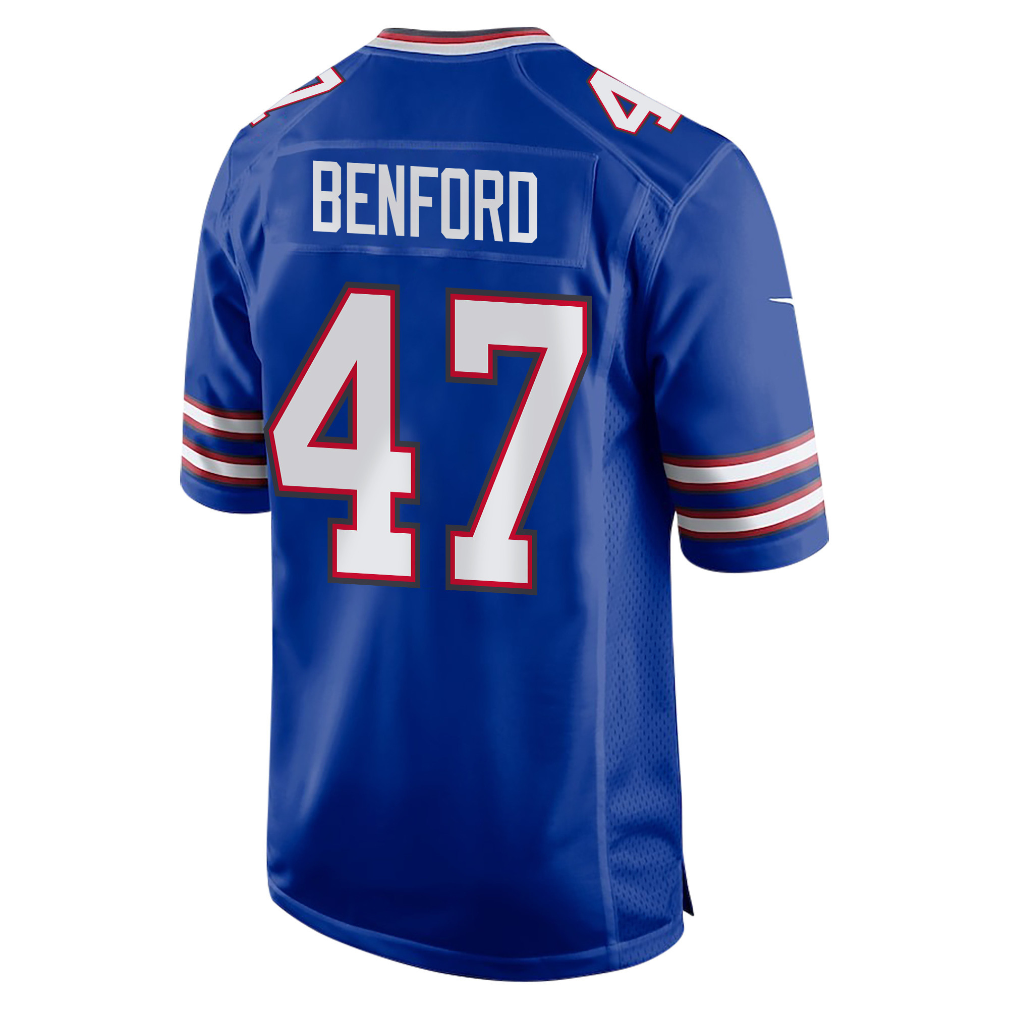 Christian Benford 47 Buffalo Bills Super Bowl LIX Champions Patch ‘New Orleans – The Ultimate Showdown’ EMBROIDERED Game Men Jersey – Royal - Image 2