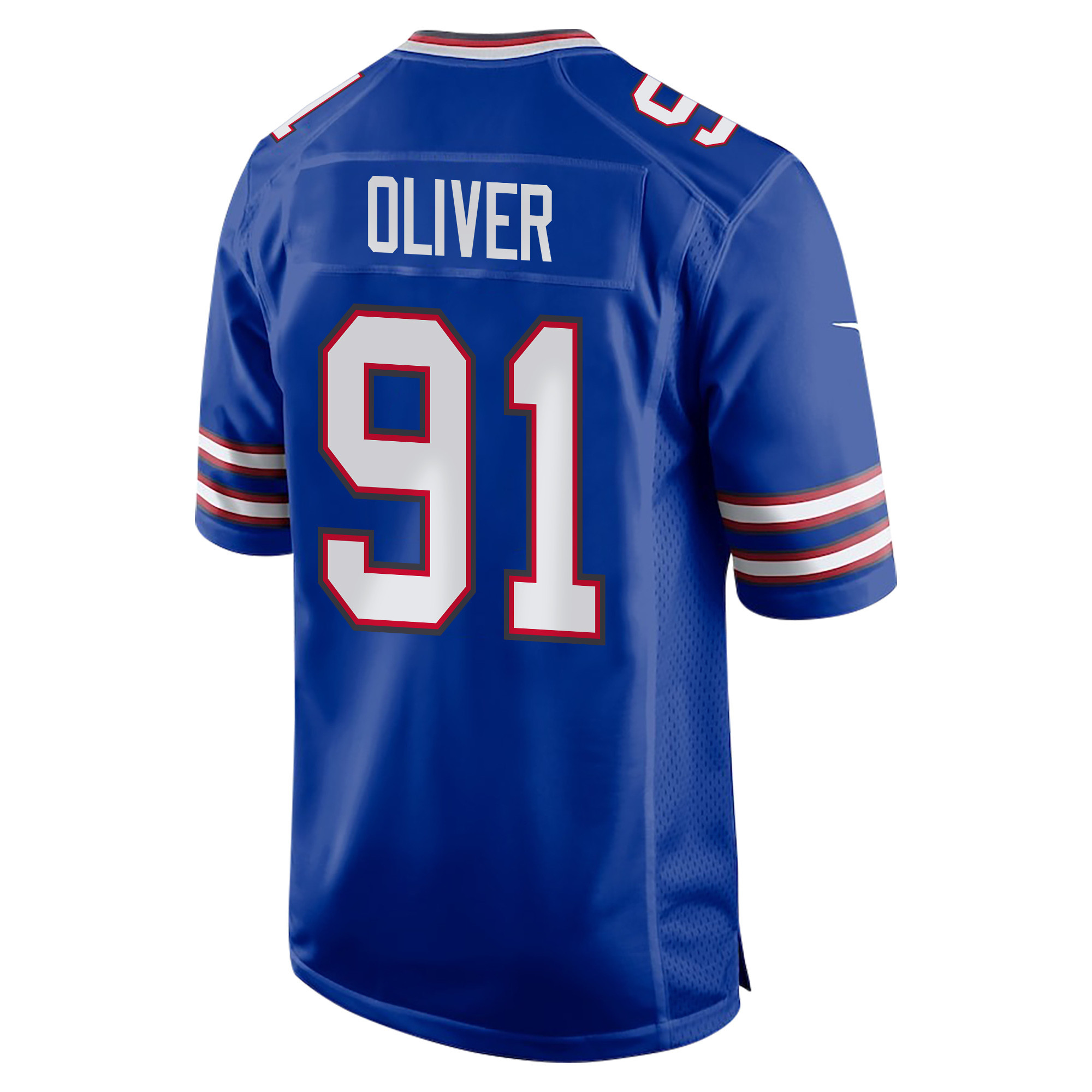Ed Oliver 91 Buffalo Bills Super Bowl LIX Champions Patch ‘New Orleans – A Symphony of Sport’ EMBROIDERED Game Men Jersey – Royal - Image 2