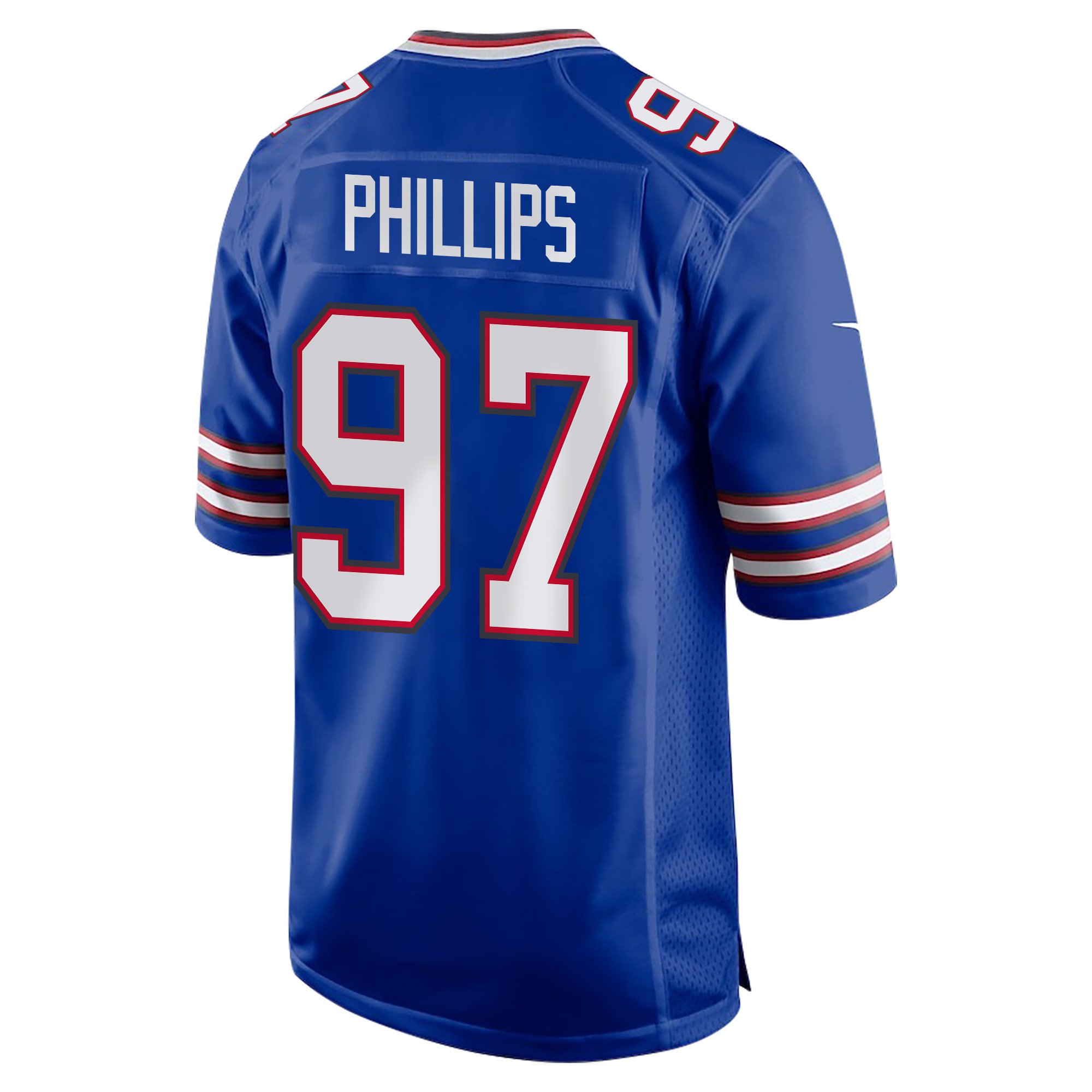 Jordan Phillips 97 Buffalo Bills Super Bowl LIX Champions Patch ‘New Orleans – Where Passion Ignites’ EMBROIDERED Game Men Jersey – Royal - Image 2