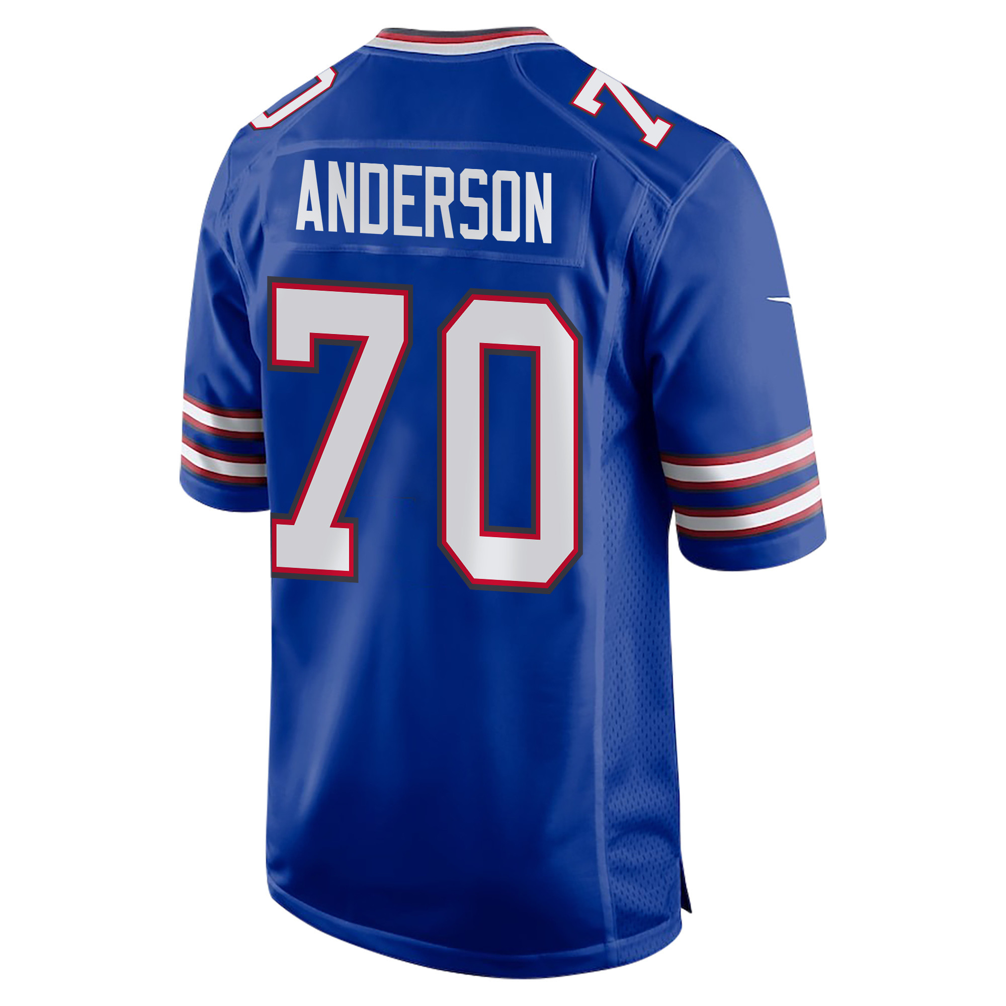 Alec Anderson 70 Buffalo Bills Super Bowl LIX Champions Patch ‘New Orleans – A Symphony of Sport’ EMBROIDERED Game Men Jersey – Royal - Image 2