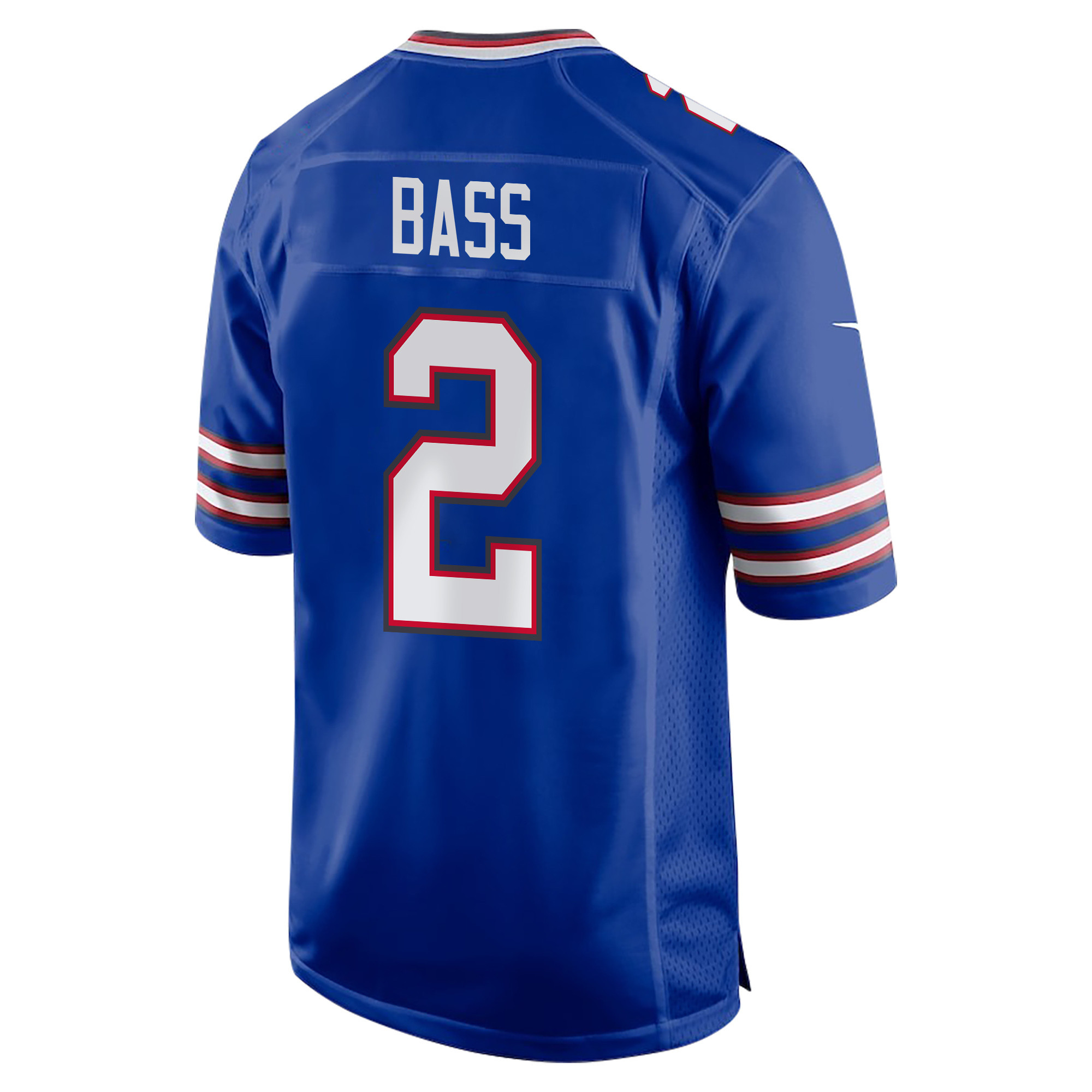 Tyler Bass 2 Buffalo Bills Super Bowl LIX Champions Patch ‘New Orleans – Where Legends Are Made’ EMBROIDERED Game Men Jersey – Royal - Image 2