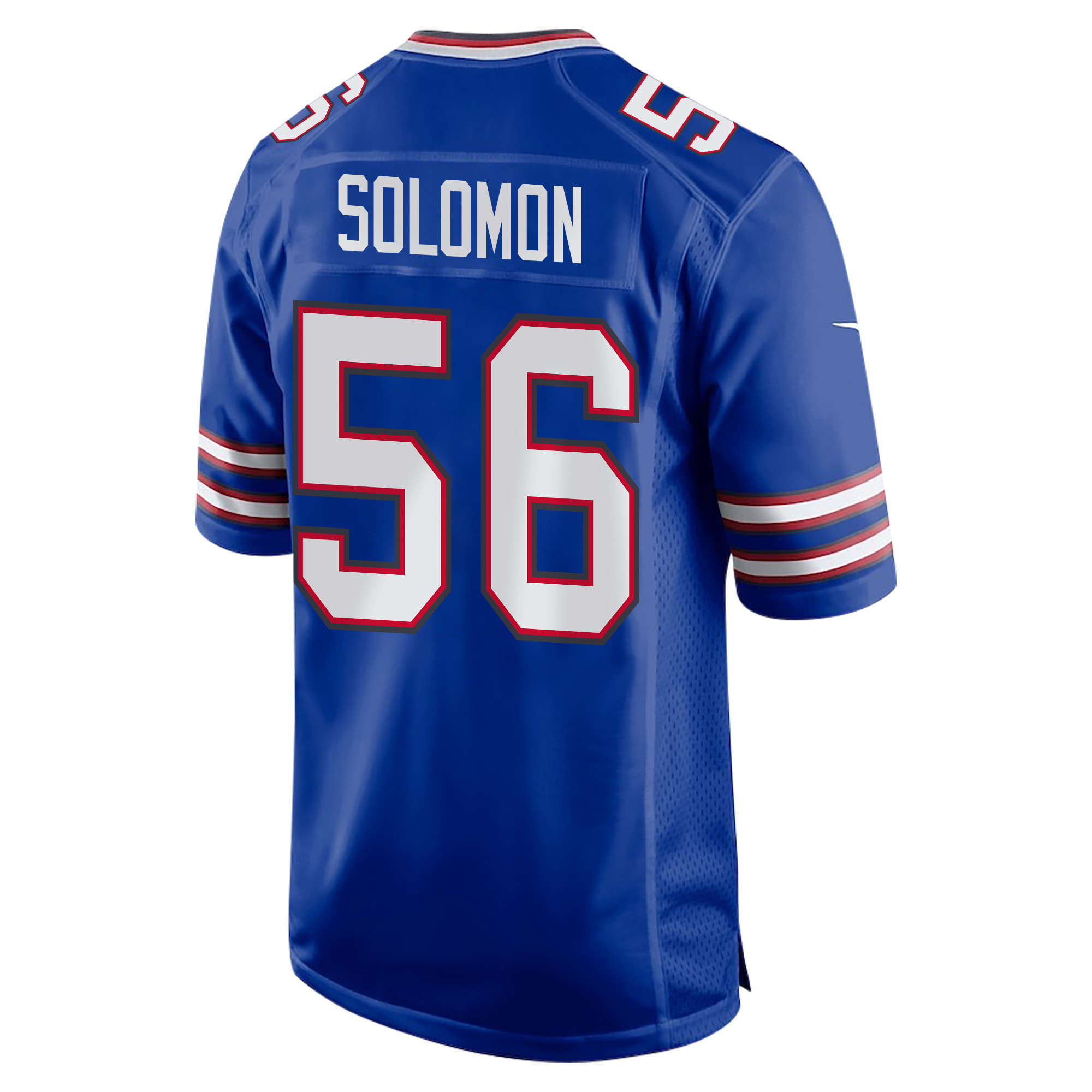 Javon Solomon 56 Buffalo Bills Super Bowl LIX Champions Patch ‘New Orleans – Where Passion Ignites’ EMBROIDERED Game Men Jersey – Royal - Image 2