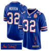 Nicholas Morrow 32 Buffalo Bills Super Bowl LIX Champions Patch ‘New Orleans – The Ultimate Showdown’ EMBROIDERED Game Men Jersey – Royal