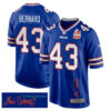 Terrel Bernard 43 Buffalo Bills Super Bowl LIX Champions Patch ‘New Orleans – The Ultimate Showdown’ EMBROIDERED Game Men Jersey – Royal