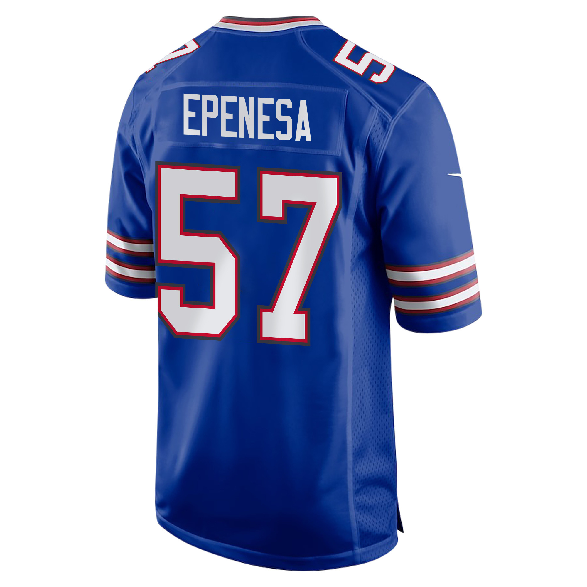 A.J. Epenesa 57 Buffalo Bills Super Bowl LIX Champions Patch ‘New Orleans – Where Legends Are Made’ EMBROIDERED Game Men Jersey – Royal - Image 2