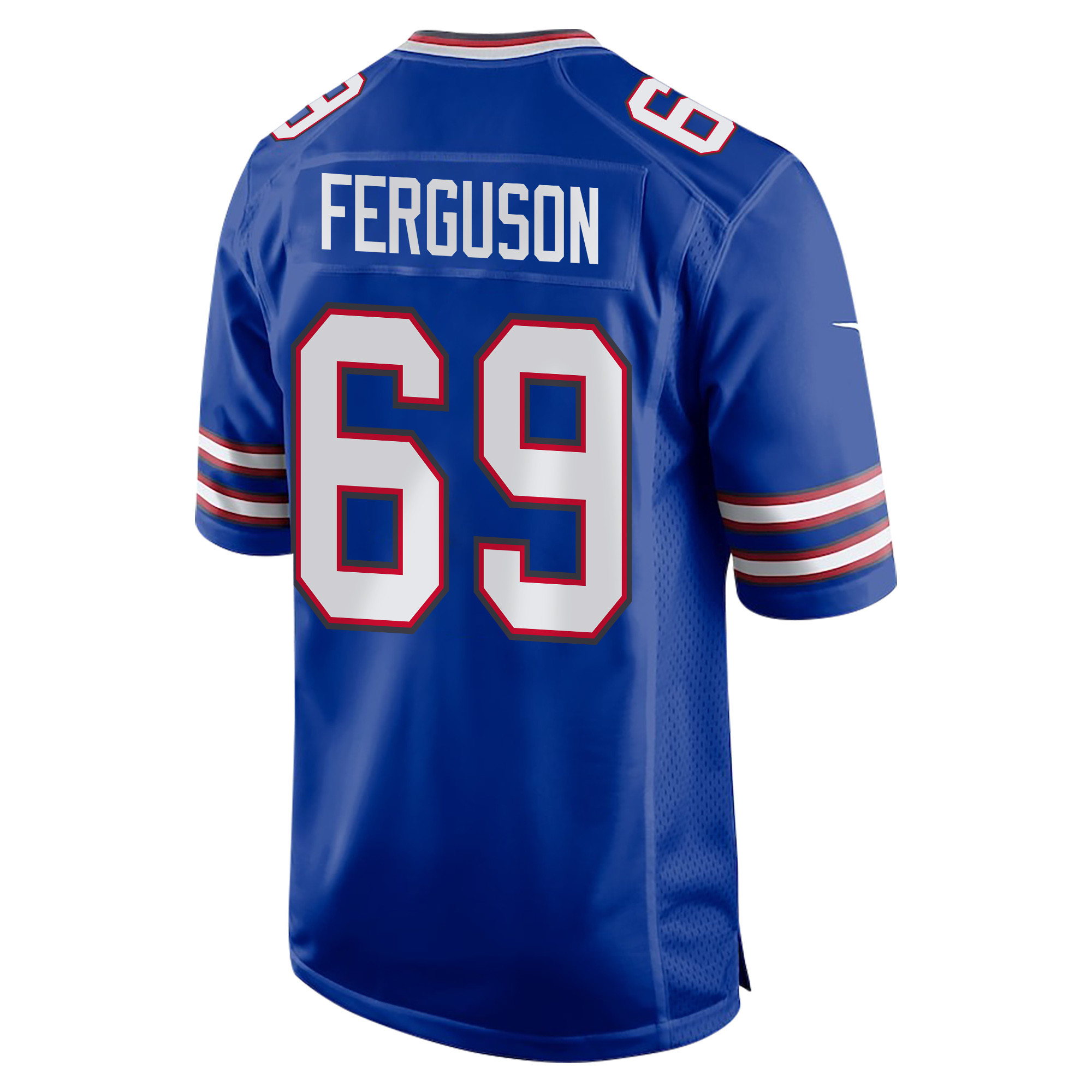 Reid Ferguson 69 Buffalo Bills Super Bowl LIX Champions Patch ‘New Orleans – The Ultimate Showdown’ EMBROIDERED Game Men Jersey – Royal - Image 2