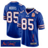 Quintin Morris 85 Buffalo Bills Super Bowl LIX Champions Patch ‘New Orleans – Where Legends Are Made’ EMBROIDERED Game Men Jersey – Royal