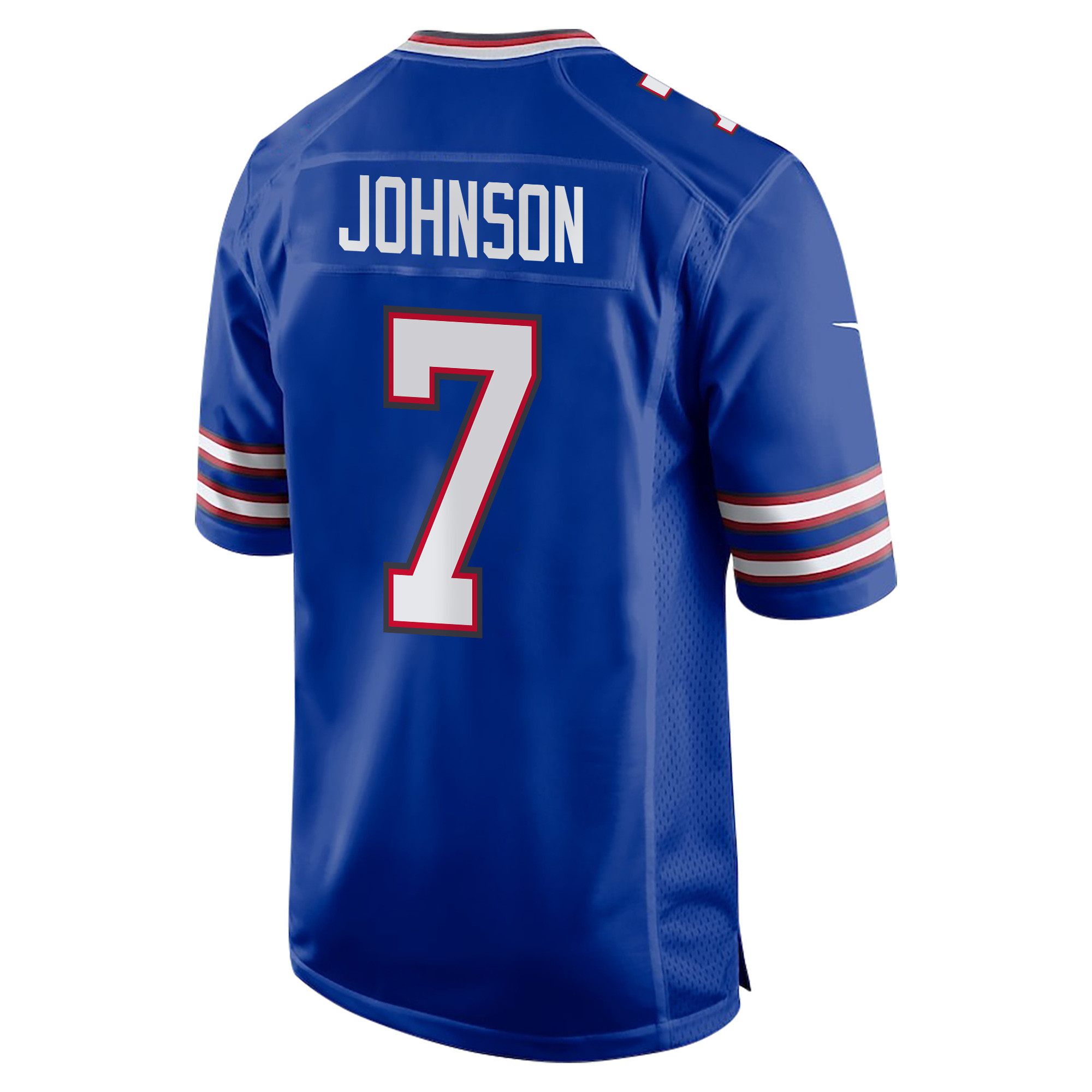 Taron Johnson 7 Buffalo Bills Super Bowl LIX Champions Patch ‘New Orleans – A Symphony of Sport’ EMBROIDERED Game Men Jersey – Royal - Image 2