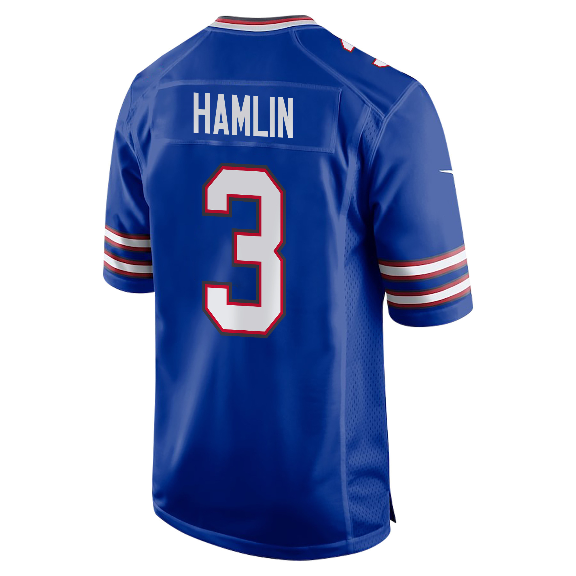 Damar Hamlin 3 Buffalo Bills Super Bowl LIX Champions Patch ‘New Orleans – A Symphony of Sport’ EMBROIDERED Game Men Jersey – Royal - Image 2